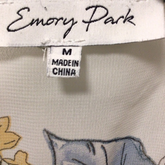 Womens Emory Park Open Front Kimono Floral Short Sleeves - Picture 3 of 8